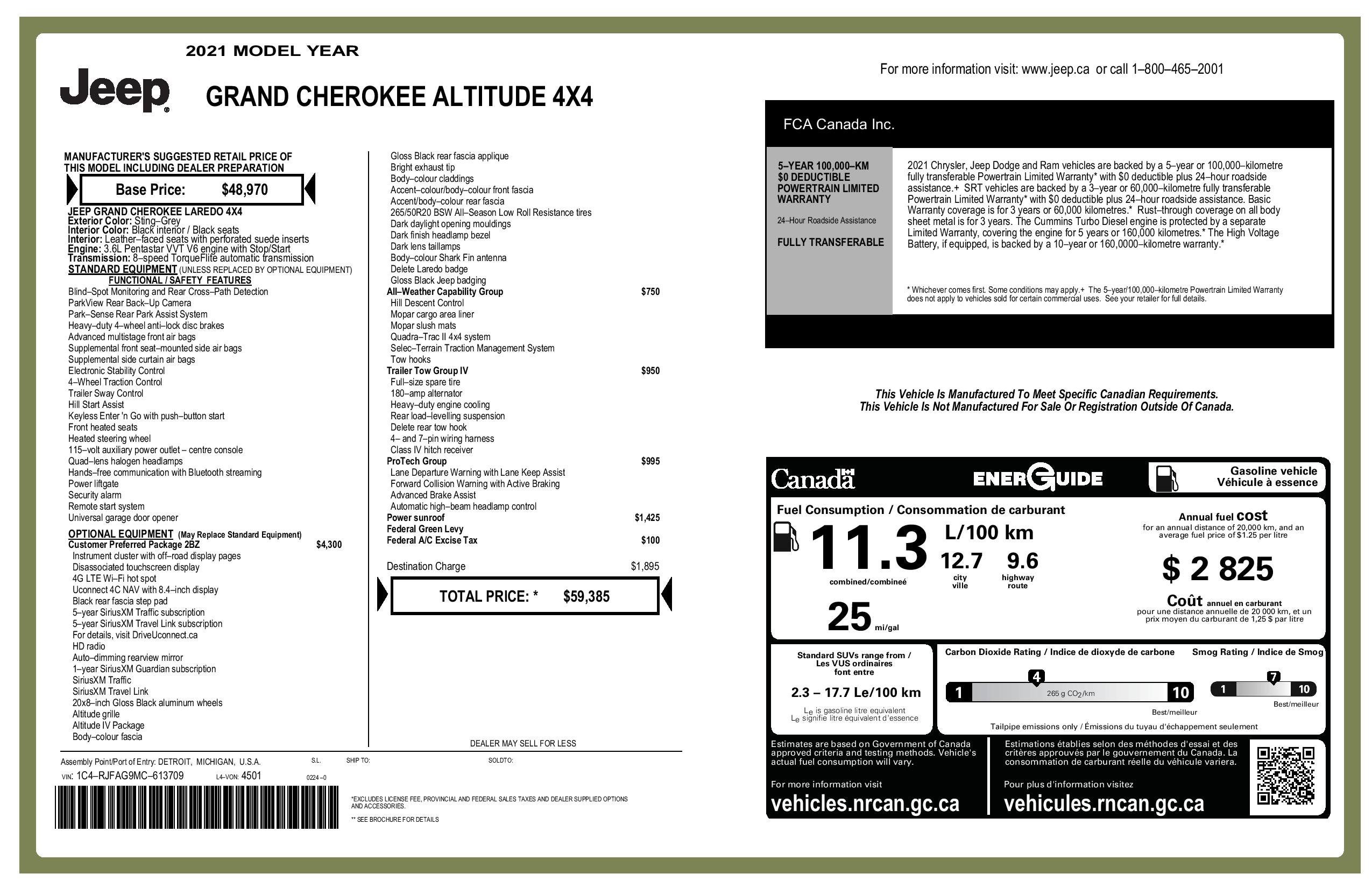 2021 Jeep Grand Cherokee Altitude 4x4