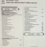 2021 RAM 1500 Limited Crew Cab 4x4