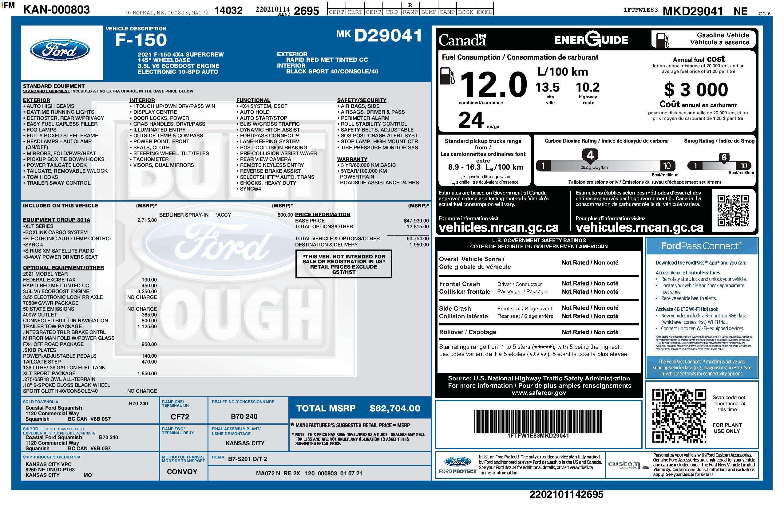 2021 Ford F-150 XLT Crew Cab FX4