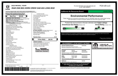 2022 RAM 2500 Big Horn Crew Cab Long Bed 4x4